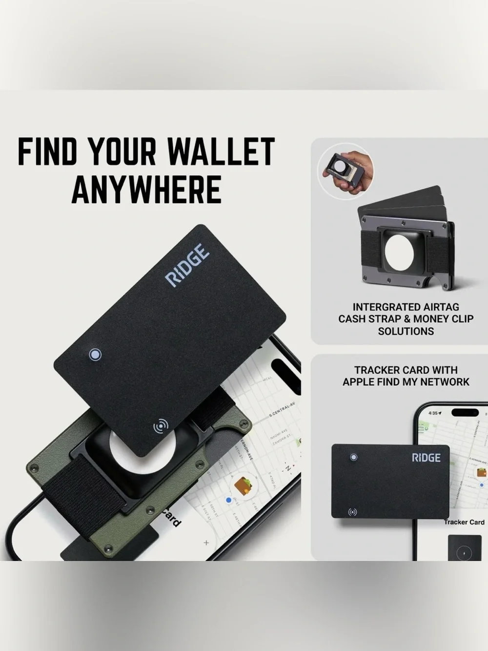 RIDGE WALLET | MAGSAFE • ‘MATTE BLACK’